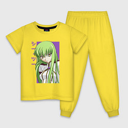 Пижама хлопковая детская СС Код Гиас, цвет: желтый