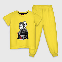 Пижама хлопковая детская Depeche Mode - Memento Mori in Mexico, цвет: желтый