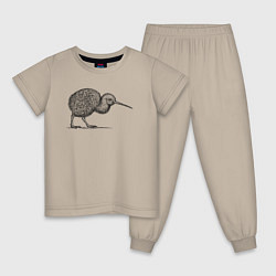 Детская пижама Птица киви в профиль