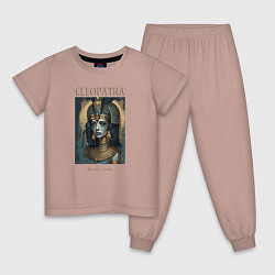 Пижама хлопковая детская Клеопатра царица Египта, цвет: пыльно-розовый