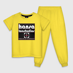 Пижама хлопковая детская Depeche Mode - Hansa Studios, цвет: желтый