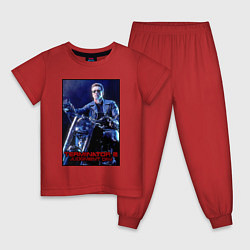 Пижама хлопковая детская T2 - Arnold, цвет: красный