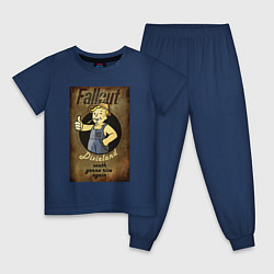 Пижама хлопковая детская Fallout - dixieland, цвет: тёмно-синий