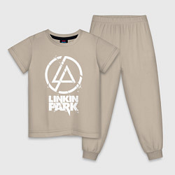 Пижама хлопковая детская Linkin Park - white, цвет: миндальный
