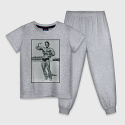 Пижама хлопковая детская Mister Schwarzenegger, цвет: меланж