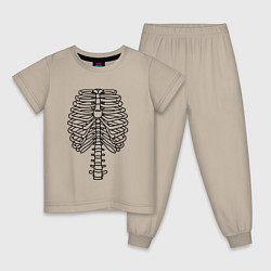 Детская пижама Скелет рентген