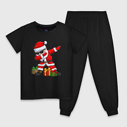 Пижама хлопковая детская Санта дэб, цвет: черный