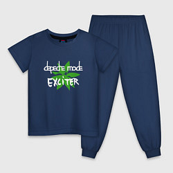 Пижама хлопковая детская Depeche Mode - Exciter, цвет: тёмно-синий