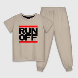 Детская пижама Run off black