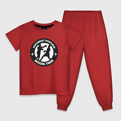 Пижама хлопковая детская Portland boxing team, цвет: красный