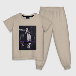 Пижама хлопковая детская Depeche Mode Dave Gahan noir, цвет: миндальный