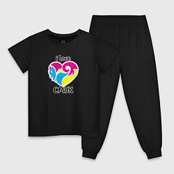 Детская пижама I love cmyk