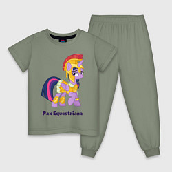 Пижама хлопковая детская Римская Твайлайт Спаркл, цвет: авокадо