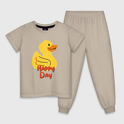 Детская пижама Жёлтая резиновая уточка - счастливый день