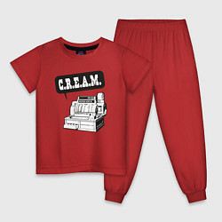 Пижама хлопковая детская Cash rules, цвет: красный