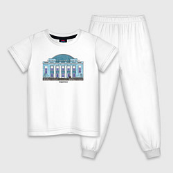 Пижама хлопковая детская Норильский бассейн, цвет: белый