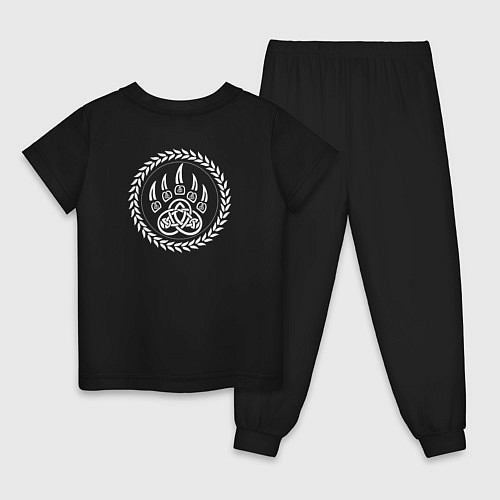 Детская пижама Медведь - время быть сильным / Черный – фото 2