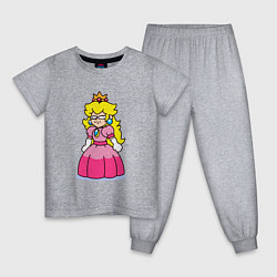 Пижама хлопковая детская Принцесса с Марио, цвет: меланж