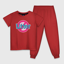 Пижама хлопковая детская Без мусора, цвет: красный