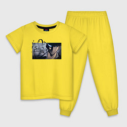 Пижама хлопковая детская Сон Чжин У, цвет: желтый