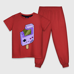 Пижама хлопковая детская Sweet game boy, цвет: красный