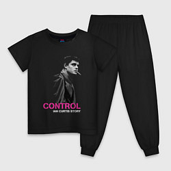 Пижама хлопковая детская Joy Division - Control film, цвет: черный