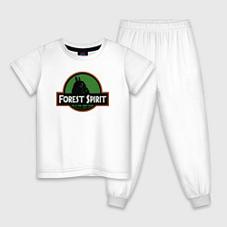 Пижама хлопковая детская Тоторо дух леса, цвет: белый