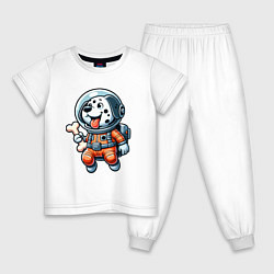 Детская пижама Dalmatian cosmonaut puppy with a bone