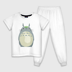 Пижама хлопковая детская Neighbor Totoro, цвет: белый