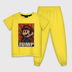 Пижама хлопковая детская Jump Mario, цвет: желтый
