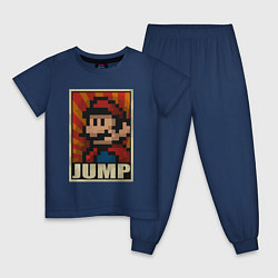 Пижама хлопковая детская Jump Mario, цвет: тёмно-синий