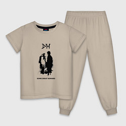 Пижама хлопковая детская Depeche Mode - some great reward box, цвет: миндальный