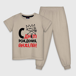 Детская пижама С днём рождения - Анжела