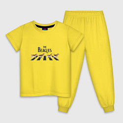 Пижама хлопковая детская Битлс бигли, цвет: желтый
