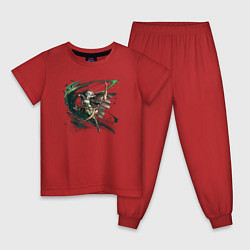 Пижама хлопковая детская Высшая Эльфийка-Лучница из Goblin Slayer, цвет: красный