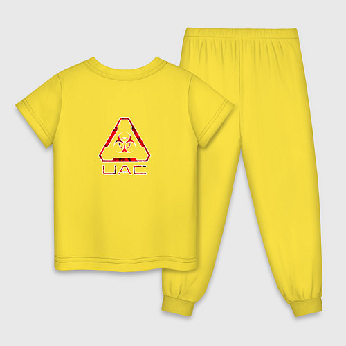 Детская пижама UAC красный повреждённый / Желтый – фото 2