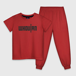 Пижама хлопковая детская Whovian movie, цвет: красный