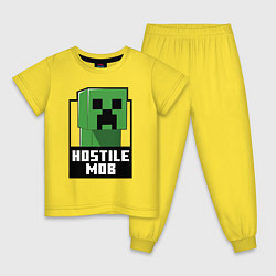 Детская пижама Minecraft hostile mob