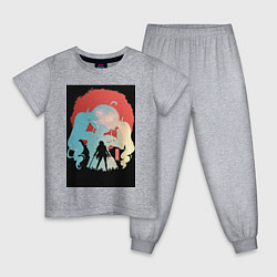 Пижама хлопковая детская Реинкарнация безработного Эрис Бореас Грейрат, цвет: меланж