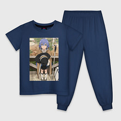 Пижама хлопковая детская Реинкарнация безработного Рокси Мигурдия Маг-демон, цвет: тёмно-синий