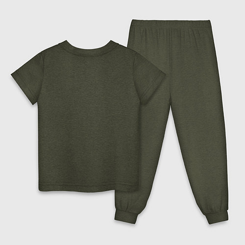 Детская пижама Sega genesis manual / Меланж-хаки – фото 2