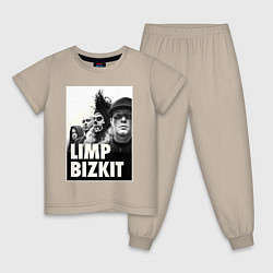 Пижама хлопковая детская Limp Bizkit all, цвет: миндальный