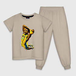 Пижама хлопковая детская Kobe Bryant dunk, цвет: миндальный