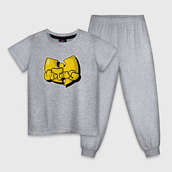 Пижама хлопковая детская Wu-Tang bubble, цвет: меланж