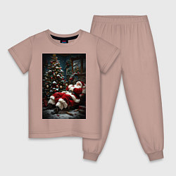 Детская пижама Дед мороз отдыхает