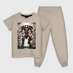 Детская пижама Девушка управляет огромным мехом