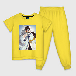 Пижама хлопковая детская Джун Ли и Гуй Джун, цвет: желтый