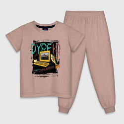Пижама хлопковая детская Дурею от Kingdom come deliverance 2, цвет: пыльно-розовый