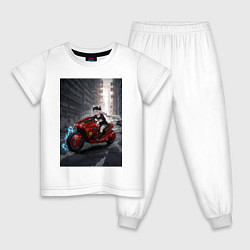 Детская пижама Shiroko лиса на футуристичном мотоцикле