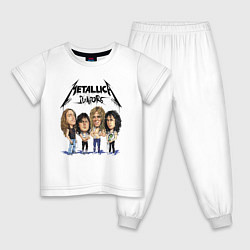 Пижама хлопковая детская Metallica juniors - cartoon, цвет: белый